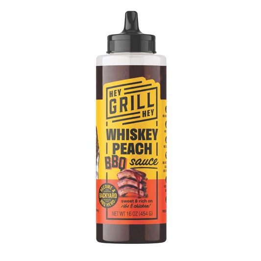 Whiskey Peach Sauce 12ct Case - Hey Grill Hey